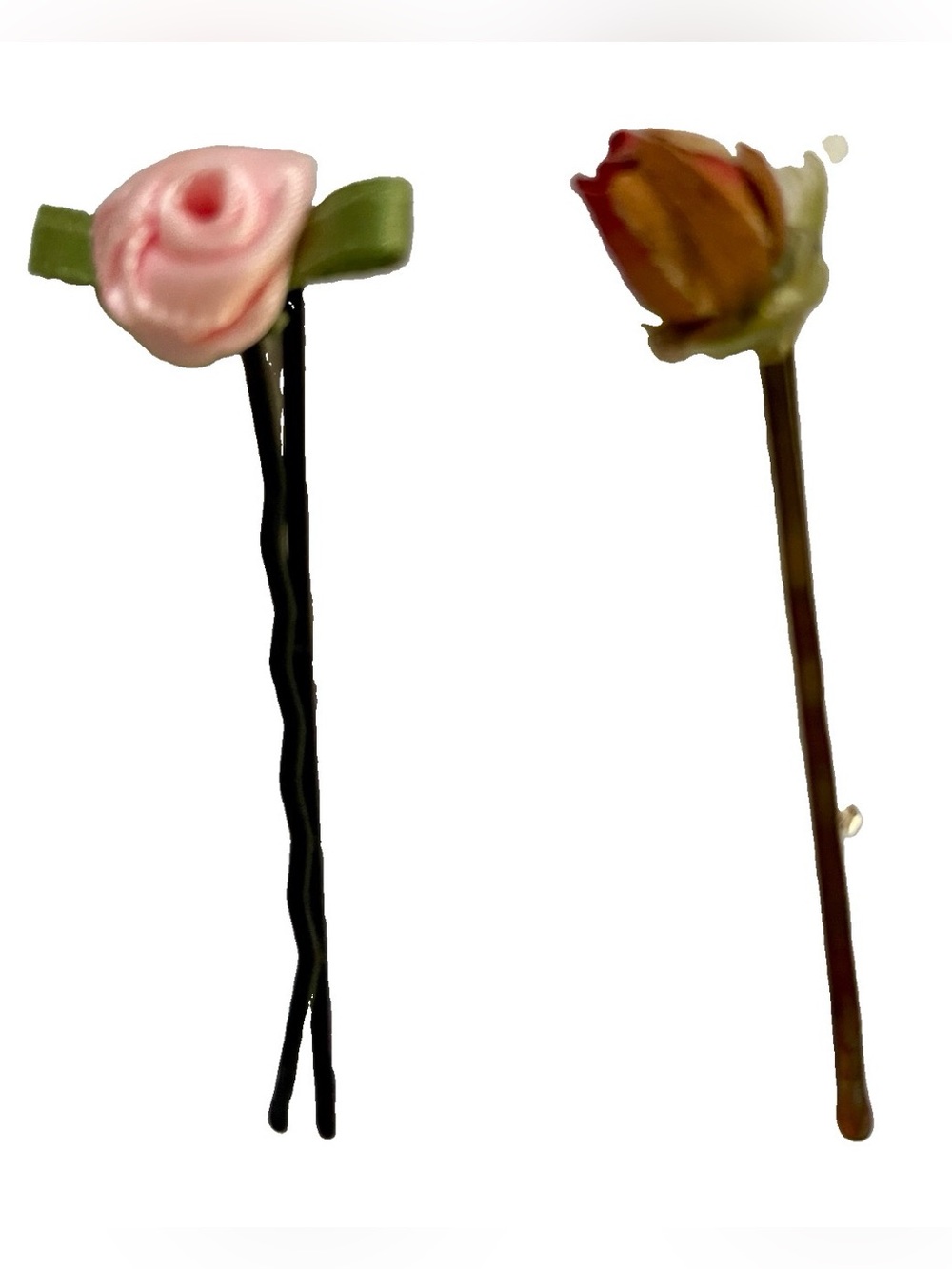 2pcs ROSE Floral AIR PINS Hair Accessories NWOT